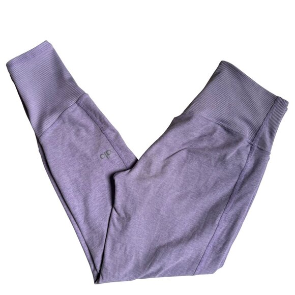 Alo 7/8 High Waist Lavendar Lounge Leggings - Size Small - Picture 1 of 7